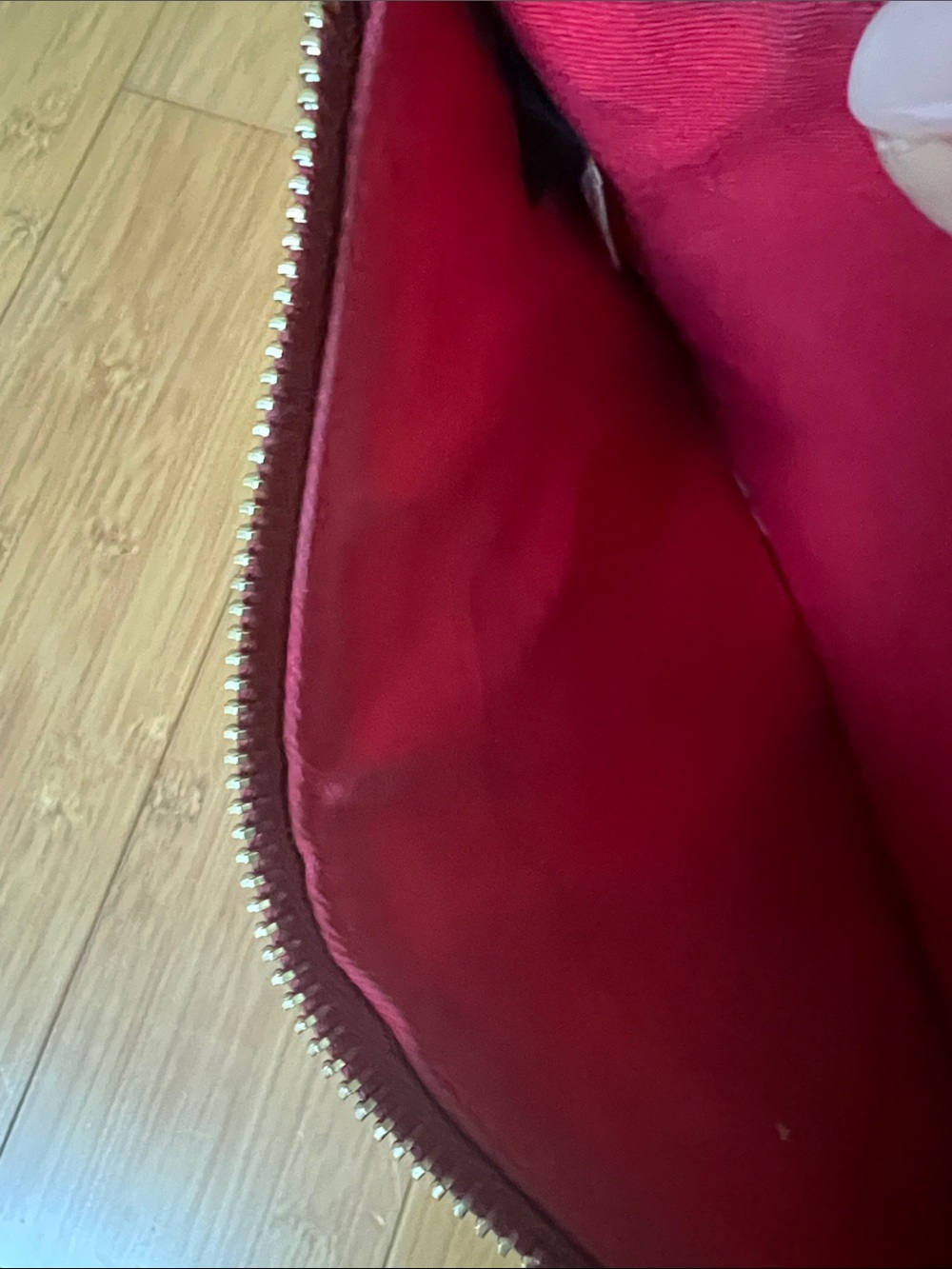 Dooney & Bourke Crossbody Bag - Tan/Burgundy Merlot Color - Picture 4 of 8